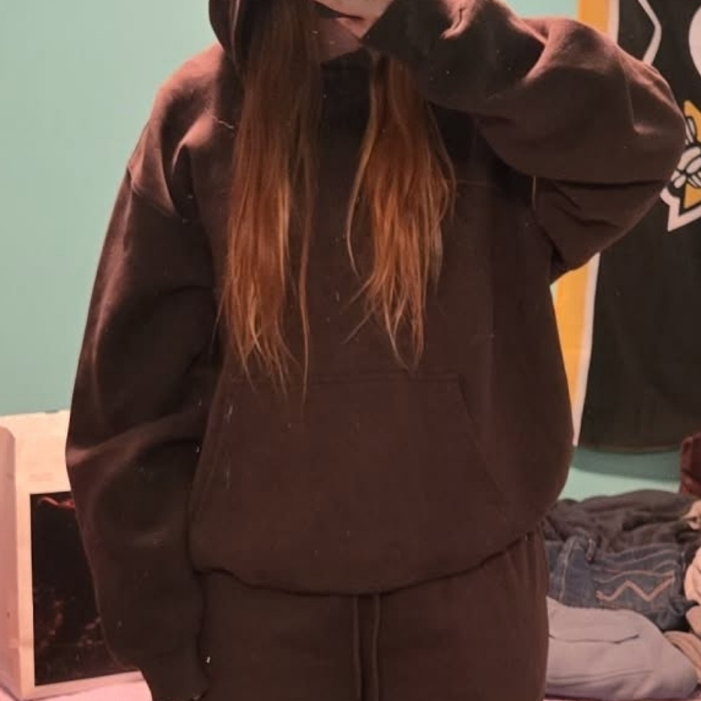 Aritzia Cozy Sweatfleece Perfect Hoodie - Dark Olive